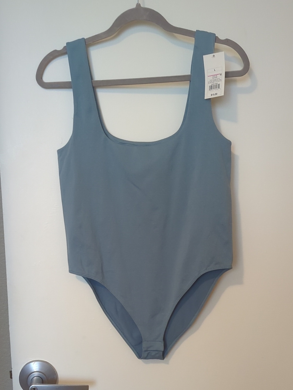 a new day Slate Blue Scoop Neck Bodysuit